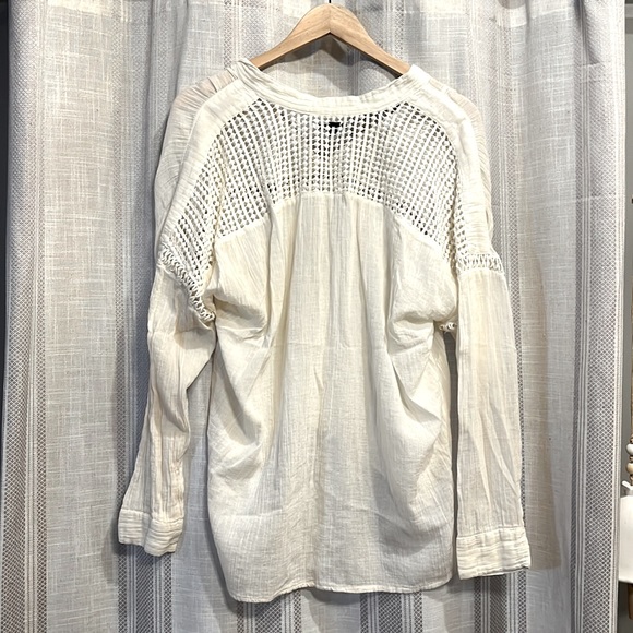 O’Neil white linen long sleeve top - Picture 2 of 5